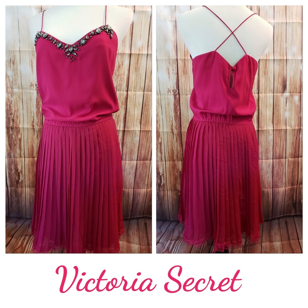 Victoria Secret Sexy Rhinestone Red Dress